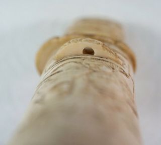 Antique Japanese Tanto or Knife in Scabbard carved Bovine bone Meiji period 7