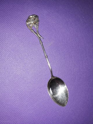 Antique Chinese Export Sterling Silver Demitass Tea Spoon Signed