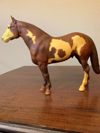 BREYER HORSE - VINTAGE 1970 Yellow Mount - Adios Mold 51 Famous Paint Horse 4