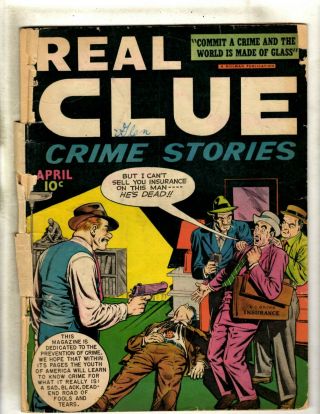 Real Clue Crime Stories Vol.  3 2 Hillman Golden Age Comic Book Pr/gd Jk1