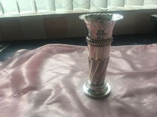 Victorian Solid Silver Vase C London 1895