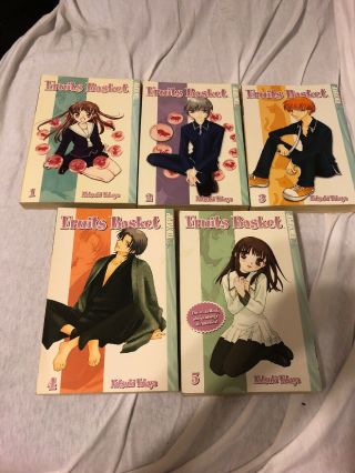 Fruits Basket Manga Books 1 - 5 Natsuki Takaya English Volumes