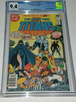 Teen Titans 2 Cgc 9.  4 Nm White Pages Newsstand Dc 1980 1st Deathstroke