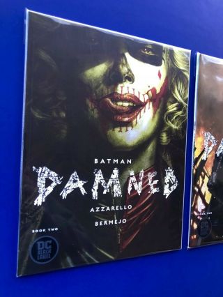 Batman Damned 2 Cover A & B Jim Lee Higher Grade NM,  Bagged & Boarded 2
