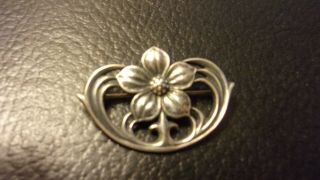 Retired James Avery Sterling Silver " Forget Me Not " Flower Brooch Pin