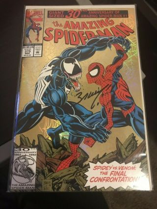 The Spider - Man 375 (mar 1993,  Marvel) Signed By Mark Bagley