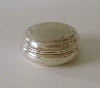 A Birmingham Sterling Silver Snuff Box Or Pill Box
