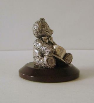 A Very Cute Sterling Silver Teddy Bear Ornament Birmingham 1997 4