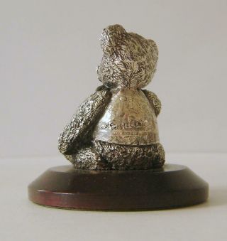 A Very Cute Sterling Silver Teddy Bear Ornament Birmingham 1997 7