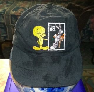 Postal Service Baseball Hat " Looney Tunes " Tweety W Bugs Bunny