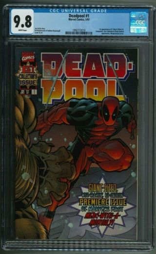 Deadpool 1 Cgc 9.  8 Nm/mt 1st Solo Series Marvel 1997 1st T - Ray Blind Al