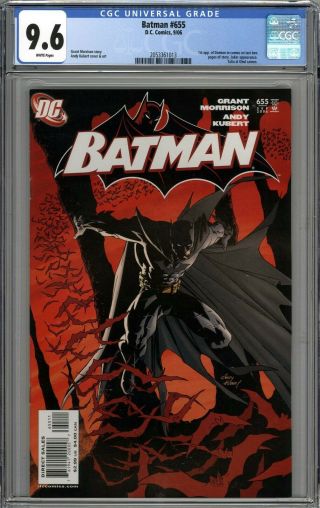 Batman 655 Cgc 9.  6 Nm,  1st Appearance Damian In Cameo White Pages