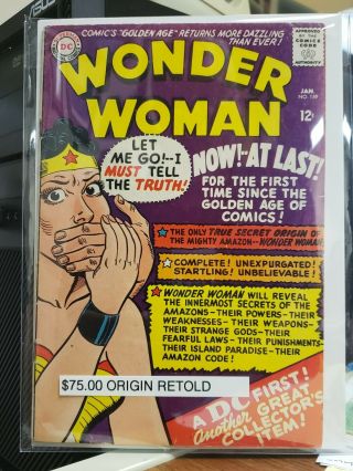Wonder Woman 159 The True Origin Of Wonder Woman 1966 Gradable Blow Out