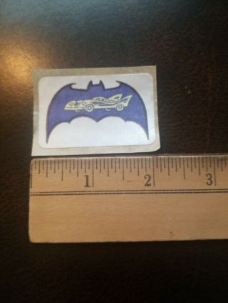 1960s Dc Comics Cloth Sticker - Batman Cape & Batmobile 2 " Gumball Machine Toy?