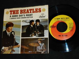 The Beatles 45,  Picture Sleeve A Hard Day 