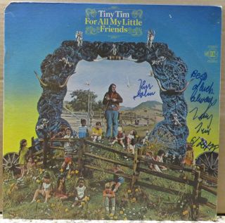 Tiny Tim Signed Autograph " For All My Little Friends " Lp.  Ex/nm