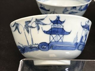 6 antique chinese blue and white porcelain bowls 19 Century 4