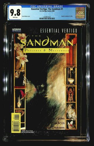 Essential Vertigo: The Sandman 1 Cgc 9.  8 Mckean,  Reprints 1st Gaiman Morpheus