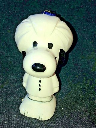 Vintage Peanuts Snoopy In Turban Ceramic Christmas Ornament
