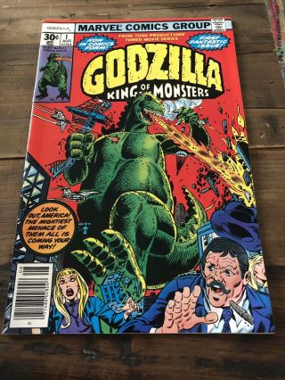 Godzilla King Of The Monsters 1 (aug 1977,  Marvel Comics)