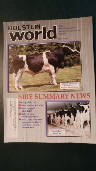 Holstein World 1995 International Sire Issue,  1994 All - American Awards & Poster