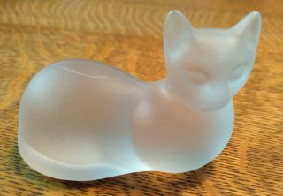 Lenox Frosted Cat Figurine - Wifcap