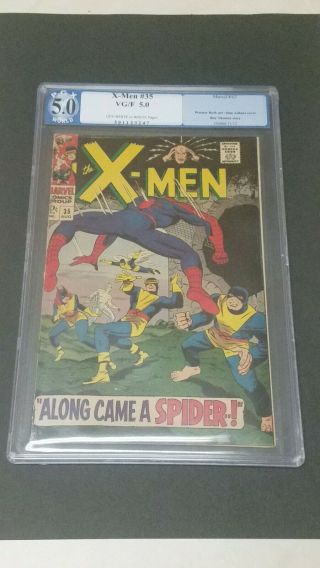 Xmen Issue 35 (1967) " Along Came A Spider " Pgx Vg/f 5.  0 Grade Spider Man 1st.