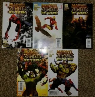 Marvel Zombies Return (2009) Complete Series 1 - 5 Vf/nm Great Story Zombies
