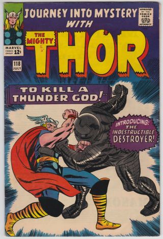 Journey Into Mystery 118 Vg,  4.  5 Mighty Thor First Appearance Of The Destroyer
