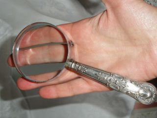 Large Magnifying Glass Antique Sterling Silver Handle Kippan Brothers Ltd 1905