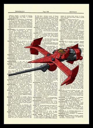 Swordfish Cowboy Bebop Anime Dictionary Art Print Poster Picture Spike Spiegel