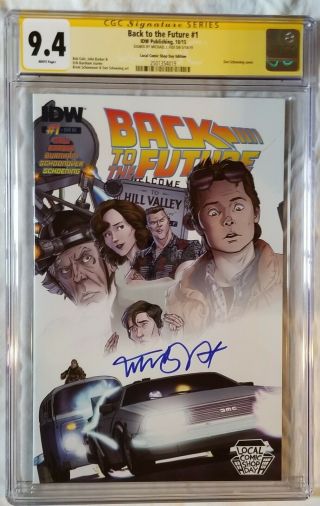 Back To The Future 1 Cgc 9.  4 Ss Signed By Michael J Fox Rare Cover