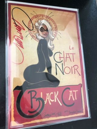 Nm Black Cat 1 Signed J.  Scott Campbell Cover D - Le Chat Noir