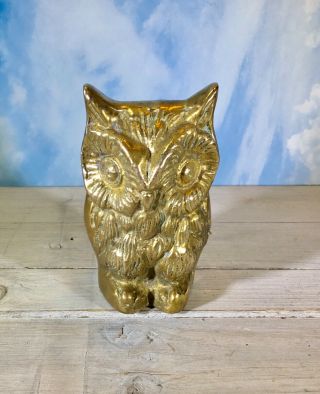 Vintage Brass Owl