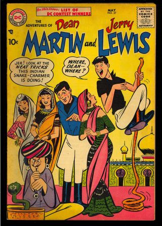 Adventures Of Dean Martin & Jerry Lewis 37 Silver Age Dc Comic 1957 Fn -