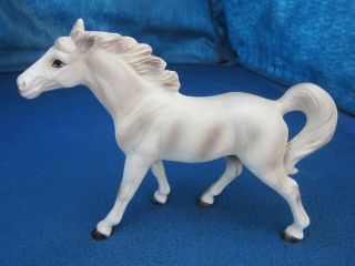 Vintage 7.  5 " White Horse Porcelain Bone China Figurine - Yoko Boeki Japan