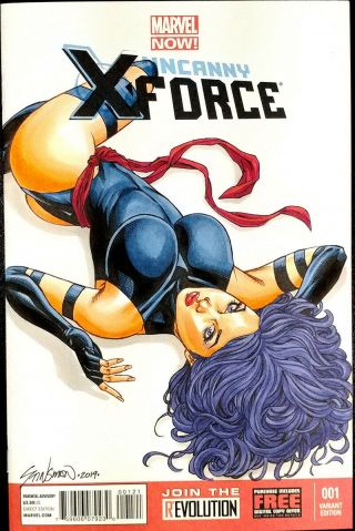 Marvel Comics Sketch Cover Art Psylocke X - Men X - Forcesexy - By Stinsman