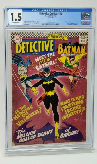 Dc Comics - Detective Comics 359 - Cgc 1.  5 - Ow - 1st Barbara Gordon As Batgirl