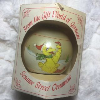 Vintage 1980 Gorham Sesame Street Glass Christmas Ornament Jim Henson Muppets 3