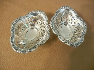 2 Birks Sterling Silver Footed Dish Pierced 62.  8 Grams - Exc
