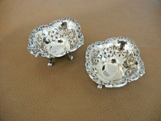 2 BIRKS STERLING SILVER FOOTED DISH PIERCED 62.  8 grams - EXC 2