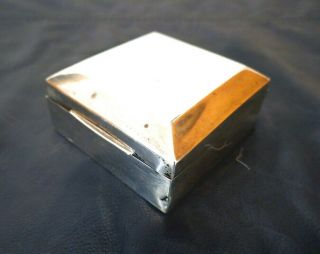 Antique (1923) Sterling Silver English Hallmarked Cedar Lined Cigarette Box