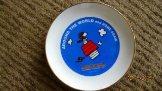 1994 Peanuts Snoopy Red Baron Charles M Schulz - Around The World Plate