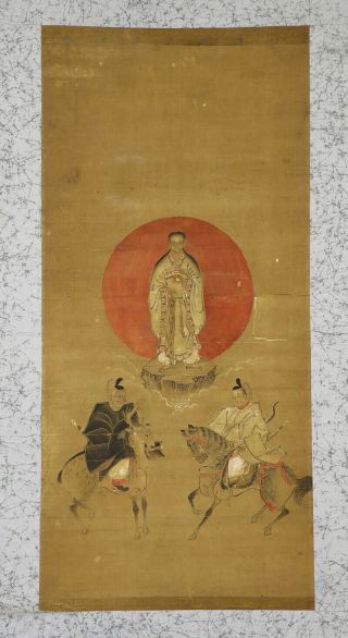 Japanese Hanging Scroll Art Painting " Amaterasu " Asian Antique E7864