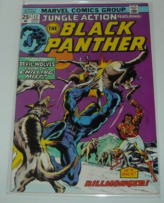 Hi Grade 1974 Marvel Jungle Action 12 Black Panther Vs Killmonger Below Guide