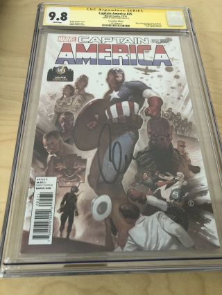 Captain America 25 Ww Austin Exclusive Cgc Ss 9.  8 Signed By Chris Evans