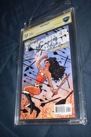 Wonder Woman 1 Cbcs Ss 7.  0 52 2x Signed Justice League Cgc