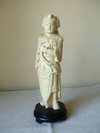 Vintage Chinese Carving Figure Of A Chinese General Ming Dynasty C1960