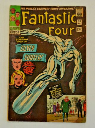 Fantastic Four Issue 50 May 1966 Marvel Comic Book The Silver Surfer