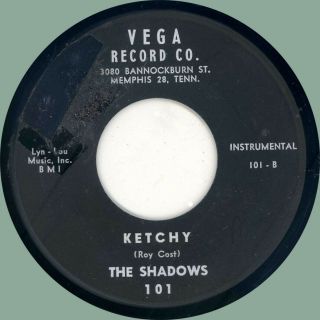 Shadows (w/ Roy Cost) Ketchy / You Can Count On Me 45rpm Vega 1961 Memphis